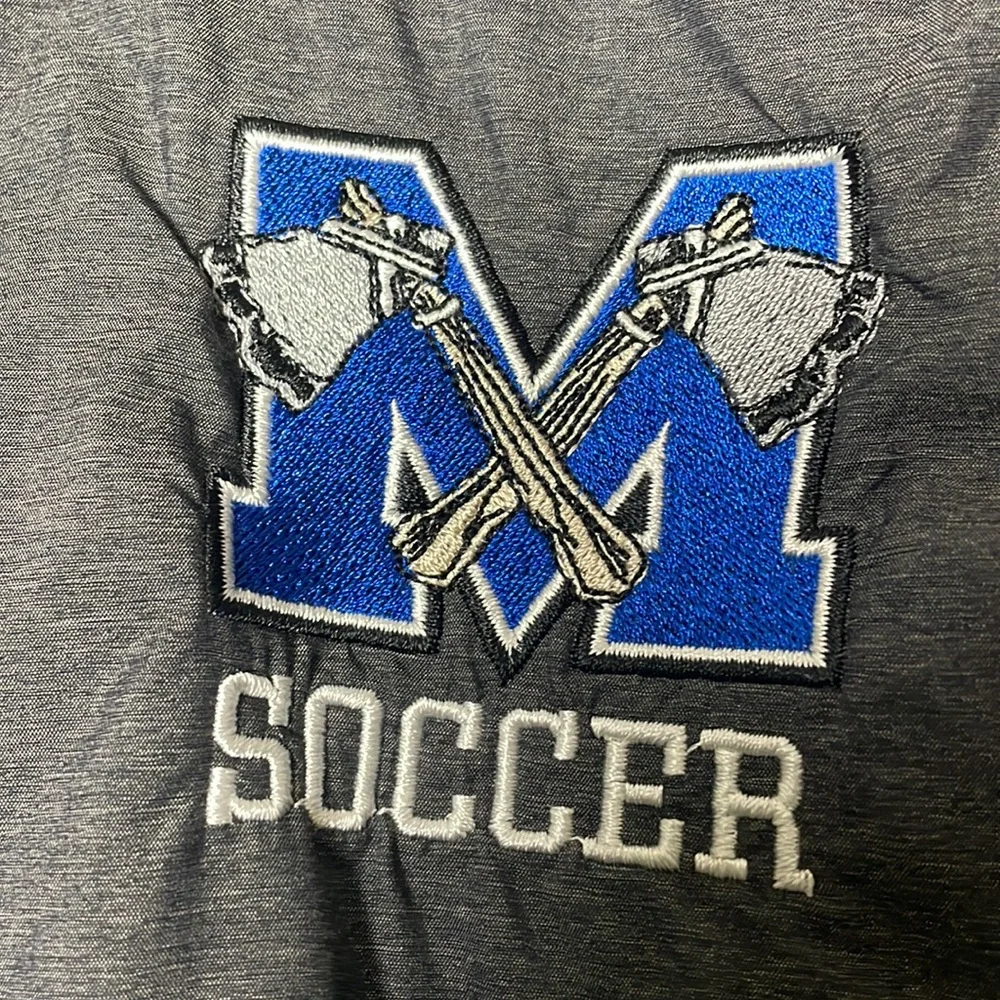 ADIDAS MENs soccer jacket Size M Color Black Gray